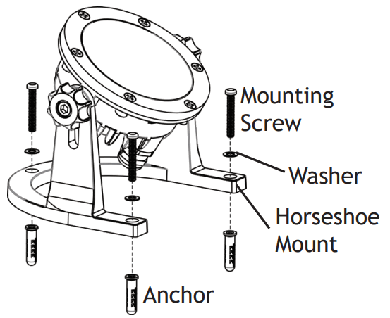 AMP Lighting AUL 8005IR B BZ Low Voltage Landscape Lighting - Horseshoe Mount