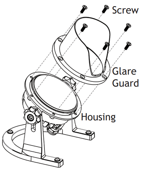 AMP Lighting AUL 8005IR B BZ Low Voltage Landscape Lighting - Install Glare Guard