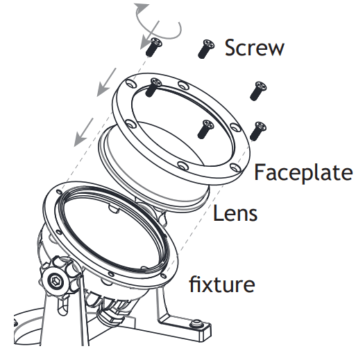 AMP Lighting AUL 8005IR B BZ Low Voltage Landscape Lighting - Lens and Faceplate