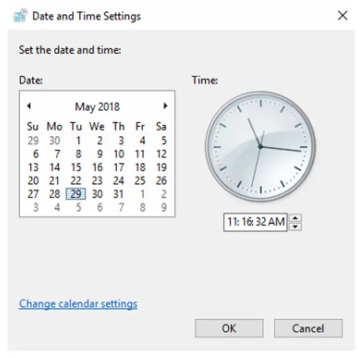 Configure date and time