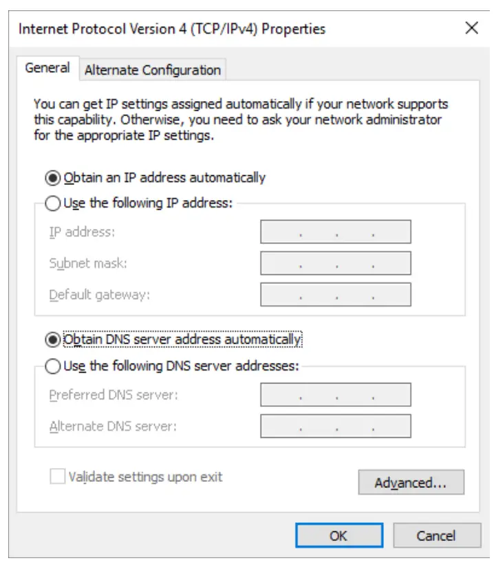 Configure network