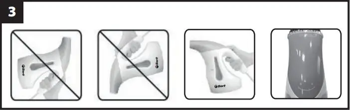 Bort 93410785 Garment Steamer Compact+ User Guide - How To Use