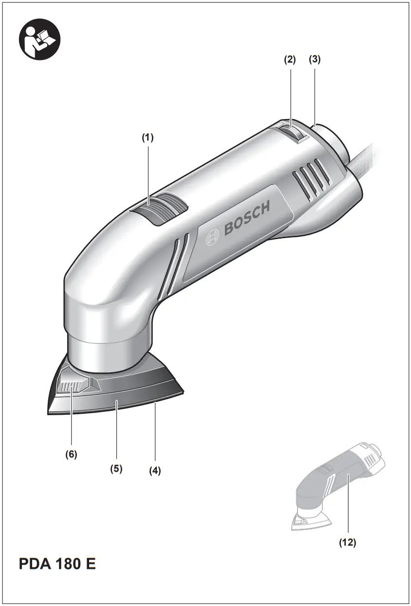 BOSCH PDA 180 E Delta Grinder - Figure 1