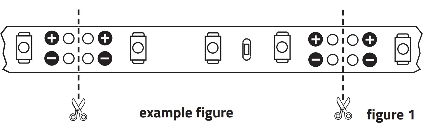 rutec Flexible LED-Strip 24V innen 3000K Shortening the LED strip