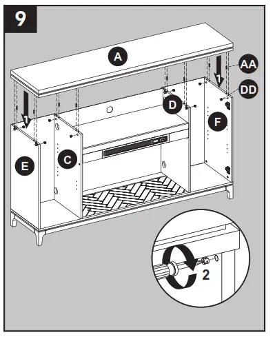 allen roth 2265FM 36 331 66 in W Mushroom Oak Infrared Quartz Electric Fireplace - fig16