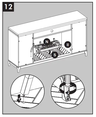 allen roth 2265FM 36 331 66 in W Mushroom Oak Infrared Quartz Electric Fireplace - fig21