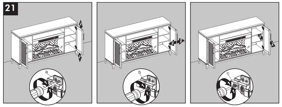 allen roth 2265FM 36 331 66 in W Mushroom Oak Infrared Quartz Electric Fireplace - fig37