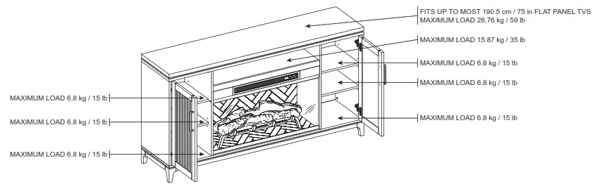 allen roth 2265FM 36 331 66 in W Mushroom Oak Infrared Quartz Electric Fireplace - fig41