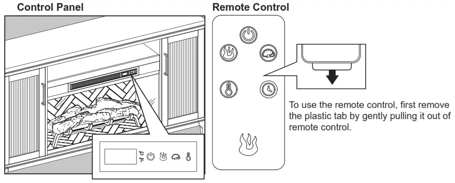 allen roth 2265FM 36 331 66 in W Mushroom Oak Infrared Quartz Electric Fireplace - fig42