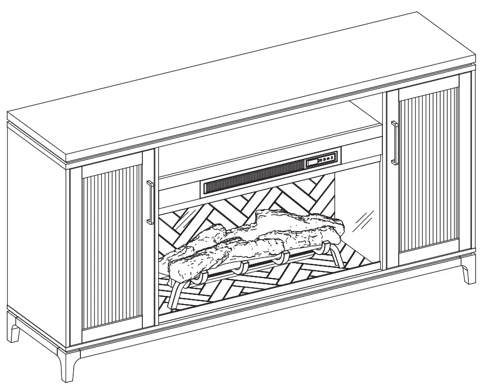 allen roth 2265FM 36 331 66 in W Mushroom Oak Infrared Quartz Electric Fireplace