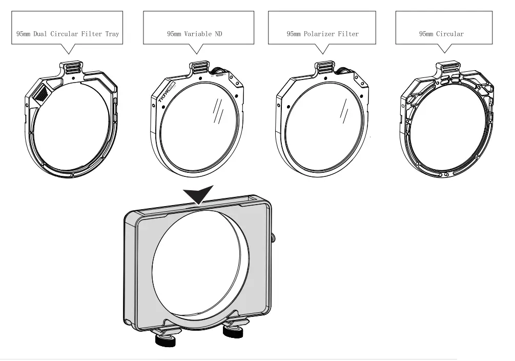 TILTA MB-T16-SCF 95mm Stackable Circular Filter Tray - fig 1