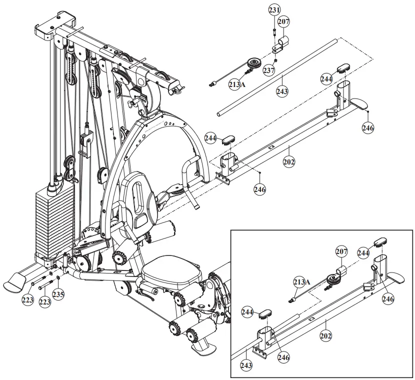 BODYCRAFT Elite V5 Home Gym Exercises Machine - fig 12