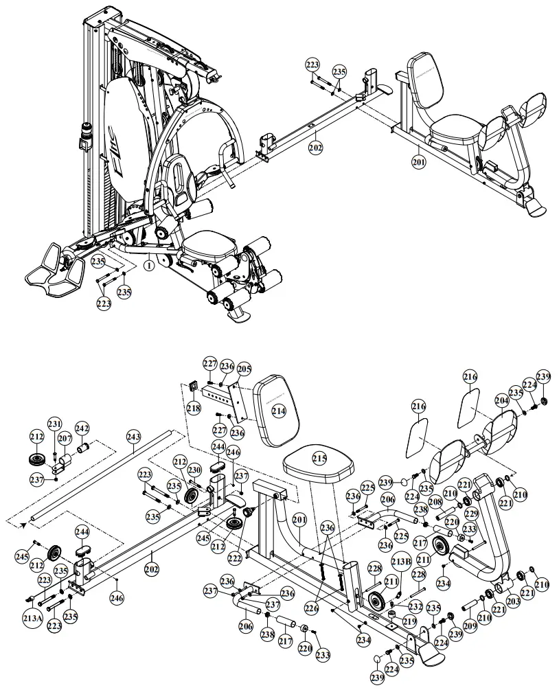 BODYCRAFT Elite V5 Home Gym Exercises Machine - fig 20