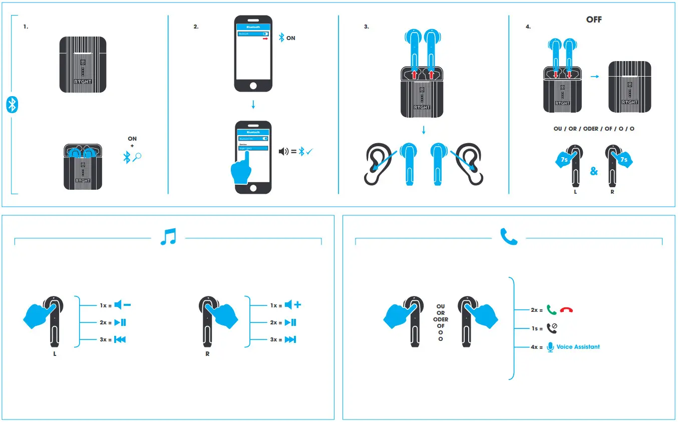 RYGHT Veho Wireless Earbuds - Figure 2