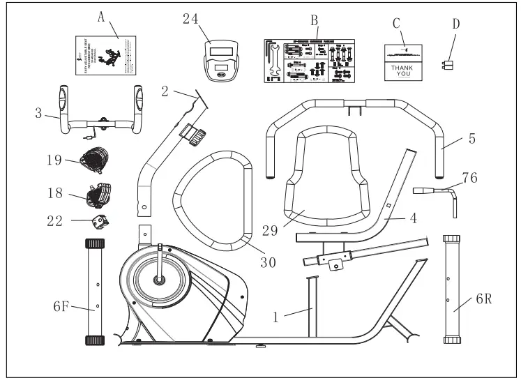 SUNNY-SF-RB4616S-Easy-Adjustable-Seat-Recumbent-Bike-fig-2