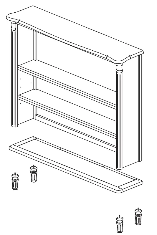 evolur 4500 Hutch Bookcase - Fig 2
