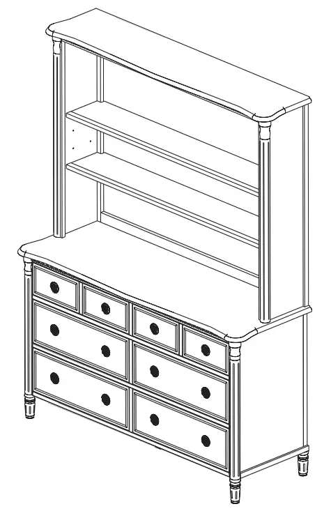 evolur 4500 Hutch Bookcase - Fig 7