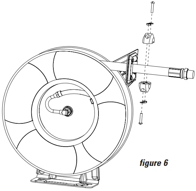 Reelcraft RT405 OLP 1 4 in. x 50 ft. Medium Duty Hose Reel - Adjusting the Bumper