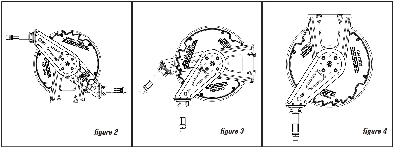 Reelcraft RT405 OLP 1 4 in. x 50 ft. Medium Duty Hose Reel - Mounting Applications