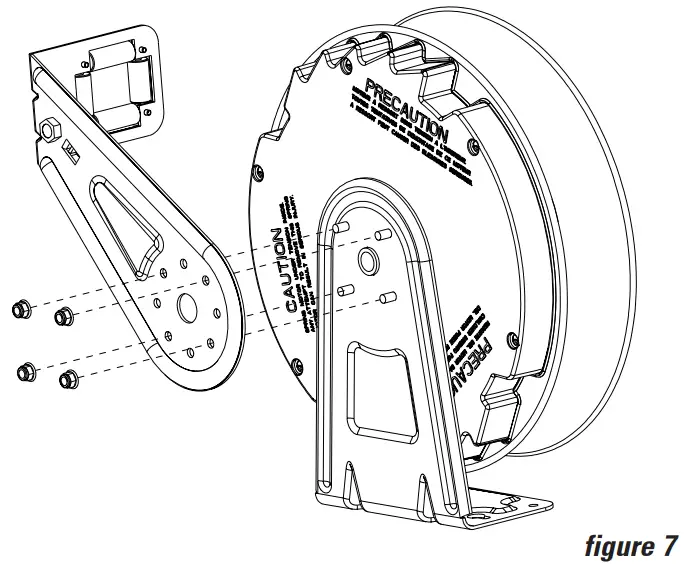 Reelcraft RT405 OLP 1 4 in. x 50 ft. Medium Duty Hose Reel - Removing the Guide Arm