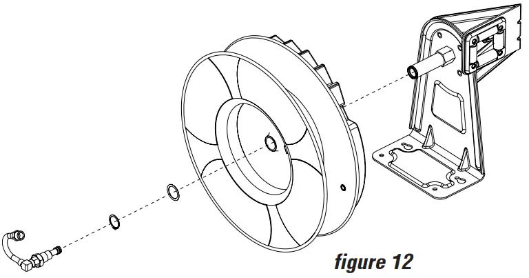 Reelcraft RT405 OLP 1 4 in. x 50 ft. Medium Duty Hose Reel - Spool Assembly