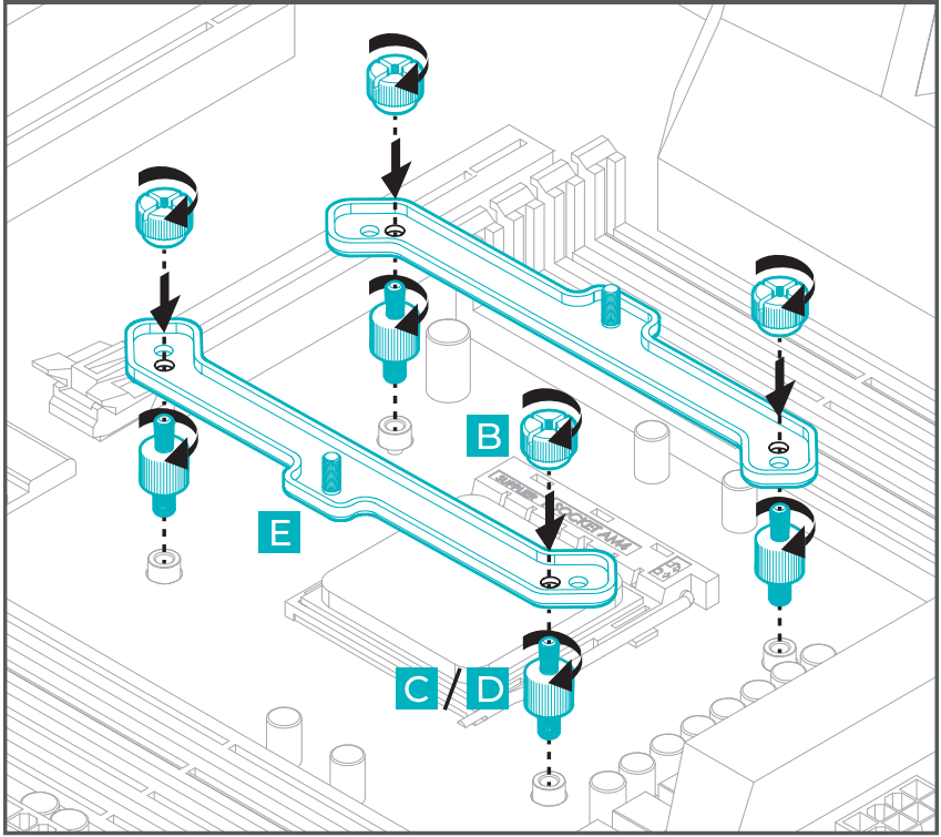 Iceberg Thermal ICT 71659 G4 OC Turquoise CPU Cooler - amd 2