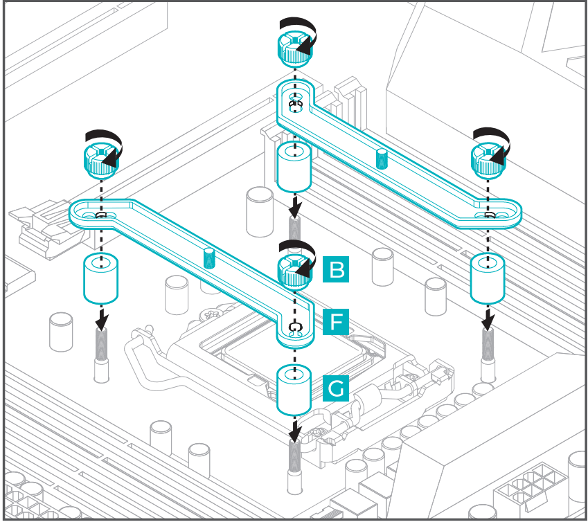 Iceberg Thermal ICT 71659 G4 OC Turquoise CPU Cooler - intel 2