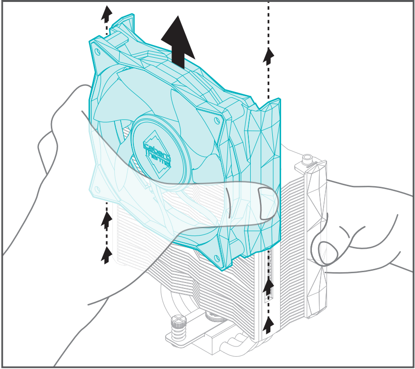 Iceberg Thermal ICT 71659 G4 OC Turquoise CPU Cooler - step 2