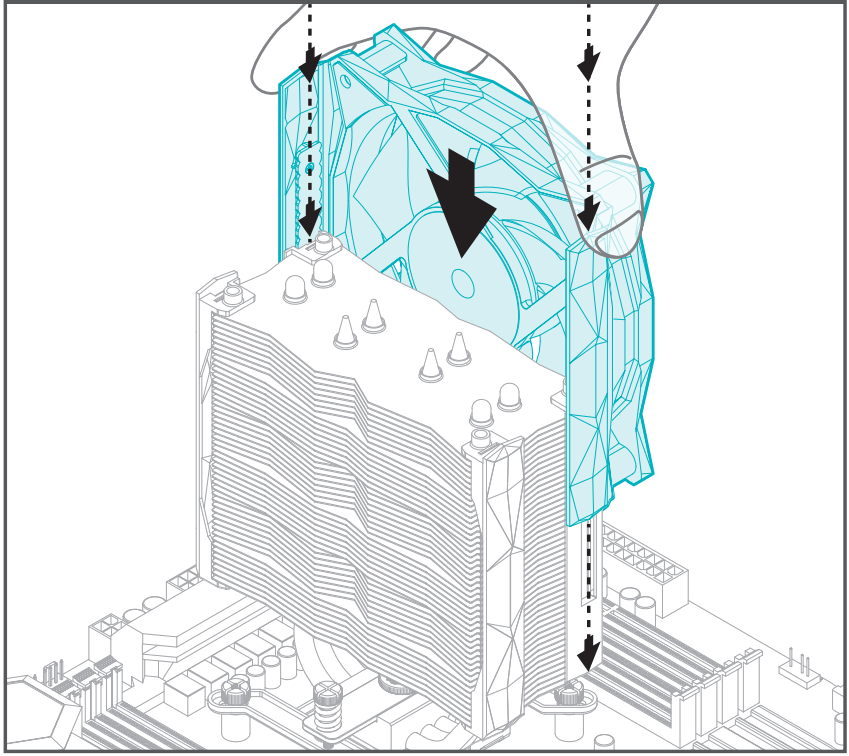 Iceberg Thermal ICT 71659 G4 OC Turquoise CPU Cooler - step 4