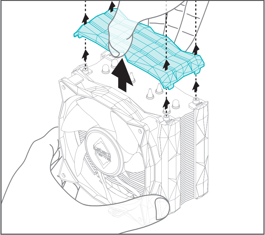 Iceberg Thermal ICT 71659 G4 OC Turquoise CPU Cooler - step