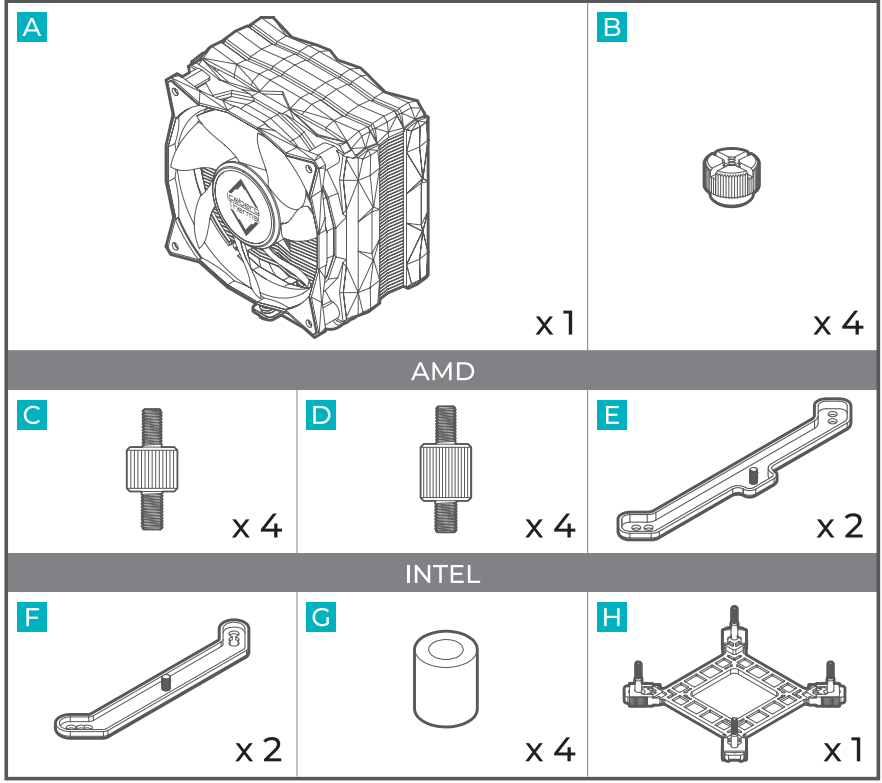 Iceberg Thermal ICT 71659 G4 OC Turquoise CPU Cooler
