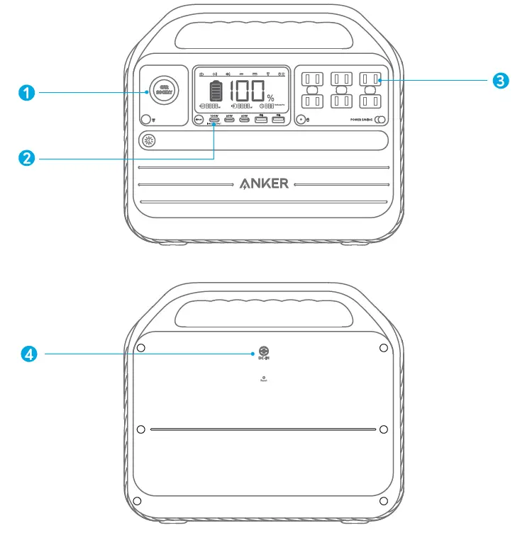 ANKER A1760111-F0 555 Portable Power Station 2