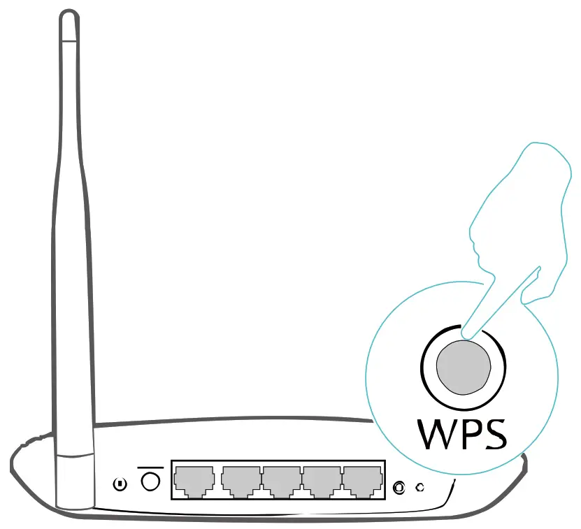 DENVER LDS-4075 Smart TV with DVB-T2 S2 DVB-C - button on your router