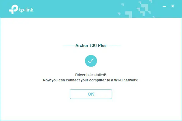 tp-link Archer T3U Plus- LED Status successfully