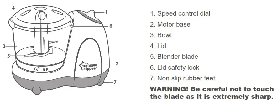 Tommee Tippee 440050 Baby Food Blender - FOOD BLENDER