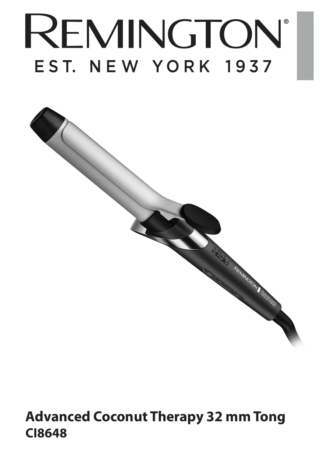 REMINGTON Advanced Coconut Therapy 32mm Tong CI8648 User Manual