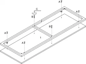 Walker Edison B48AIEB Bench Assembly Step 1