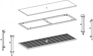 Walker Edison B48AIEB Bench Parts List