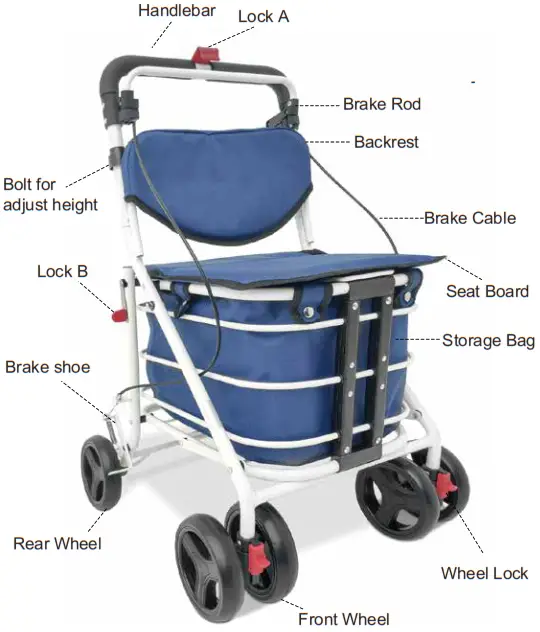 Kmart 42974024 Shopping Trolley - Parts List