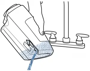 Emptying-Bissell-2459-Dirty-Water-Tank