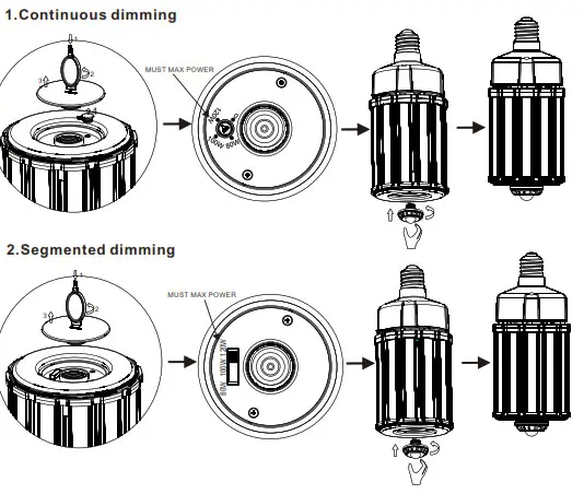 Asmart Light CLW08E LED Corn Light- PIR sensor