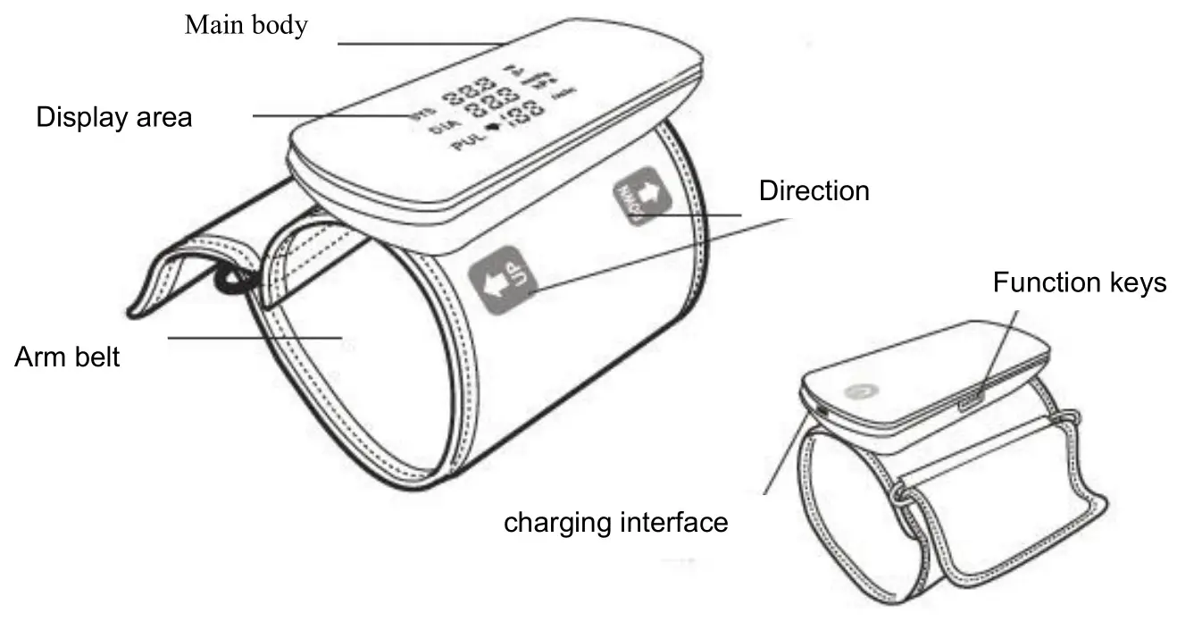 Guangzhou Daxin Health Technology ePA-13B4 Blood Pressure Meter - Operating instructions