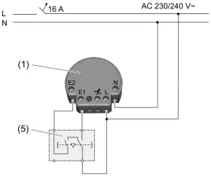 Fitting and electrical connection