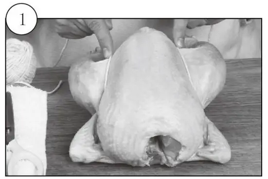 Place the poultry on the cutting board