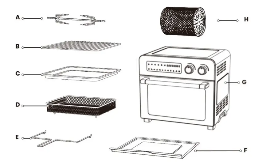 kogan Digital Air Fryer Oven - OVERVIEW