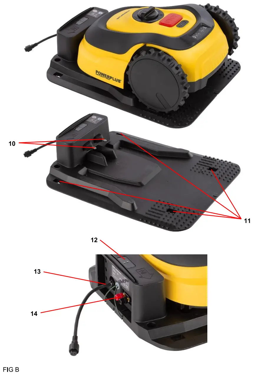 POWER PLUS POWXG6305 Robot Maaier 18V Li Ion 500m - figB