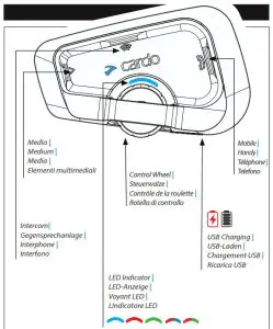 cardo Freecom 4x Communication System Single Pack - SSystem