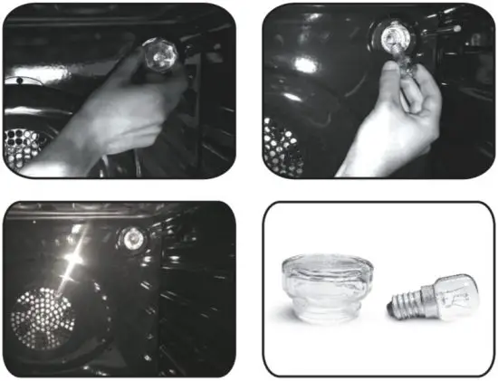 Haier HWO60S4LMB2 60cm Wall Oven - changing the bulb