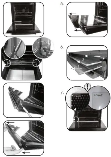 Haier HWO60S4LMB2 60cm Wall Oven - glass door