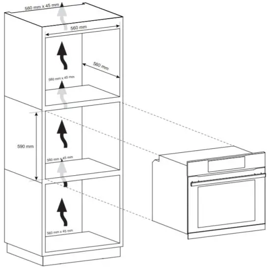 Haier HWO60S4LMB2 60cm Wall Oven - installation 3